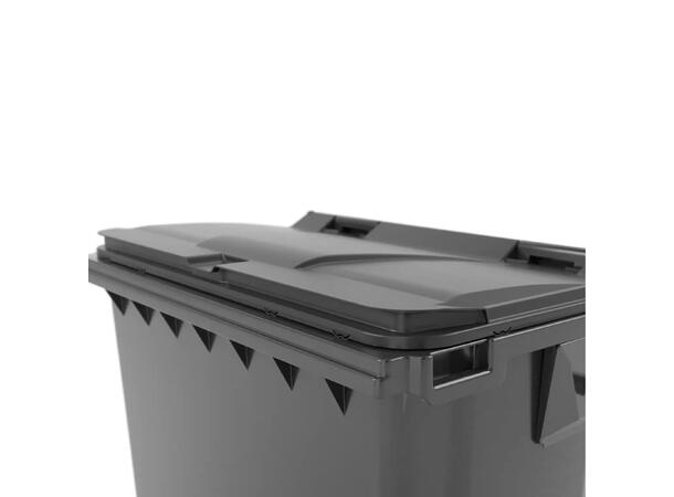 Avfallsbeholder 660 liter med 4 hjul