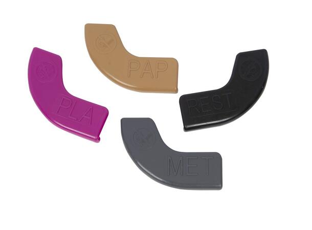 Fargeklips merking avfallabeholdere