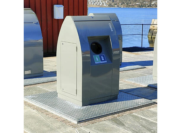 Fullt nedgravd avfallscontainer