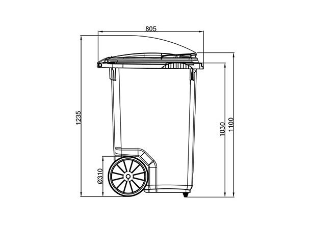 Avfallsbeholder 3 hjul