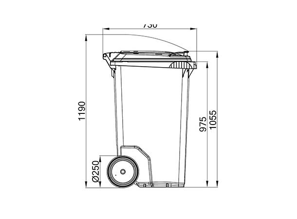 Avfallsbeholder for 2 fraksjoner