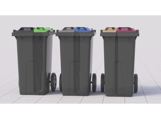 Avfallsbeholder for 2 fraksjoner