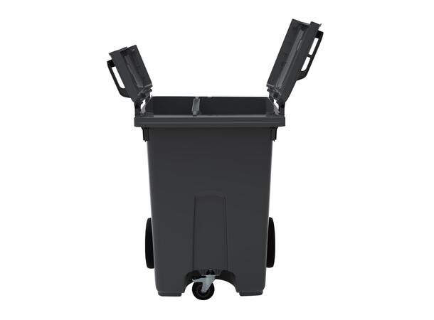 Avfallsbeholder PWS 370 L, Duo 2-delt beholder med skillevegg 