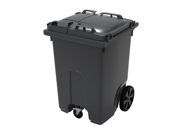 Avfallsbeholder PWS 370 L, Duo 2-delt beholder med skillevegg 