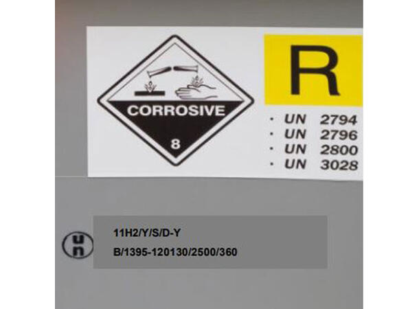 Un-godkjent container for ikke flytende avfall. 610 liter