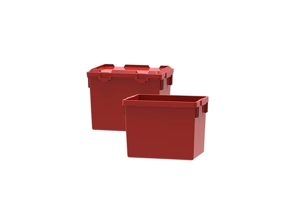 UN-godkjent plassbesparende plastkasse 56 liter.