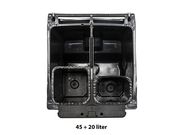 Avfallsbeholder for flere fraksjoner