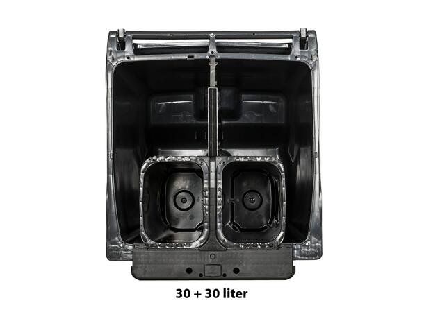 Avfallsbeholder for flere fraksjoner