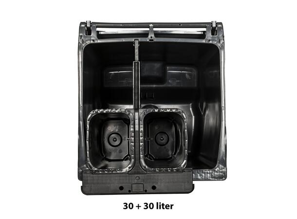 Avfallsbeholder for flere fraksjoner