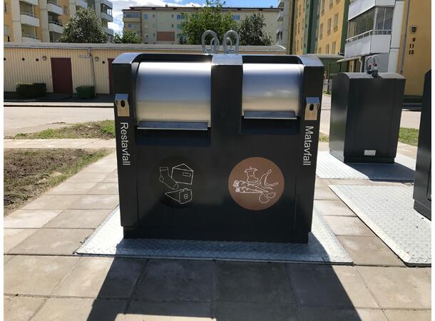 Avfall under bakken med Metro avfallscontainer