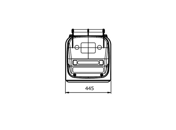 Avfallsbeholder 2 hjul 80 liter