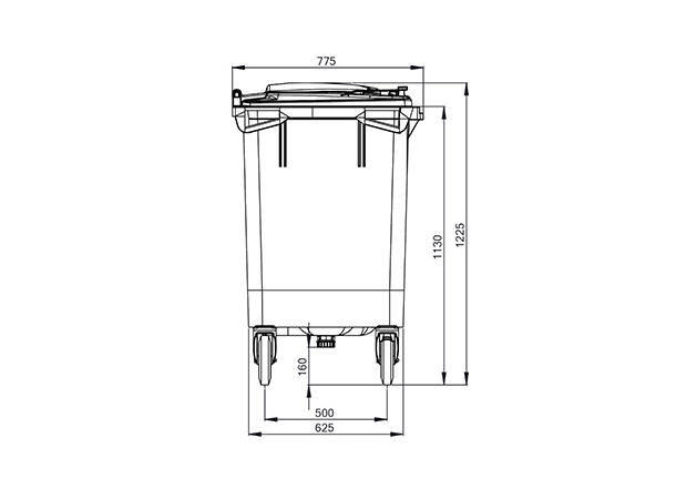 Avfallsbeholder søppelcontainer 4 hjul