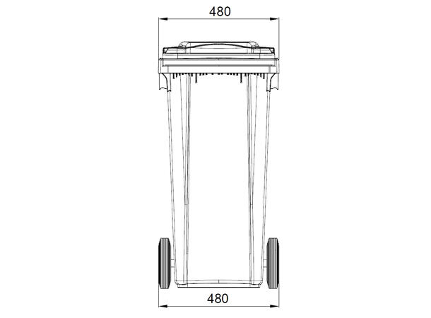 Avfallsbeholder 2 hjul 120 liter