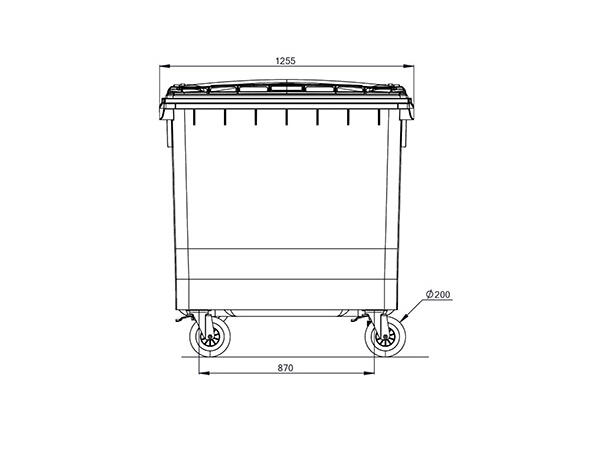 Avfallsbeholder sæppeldunk 4 hjul