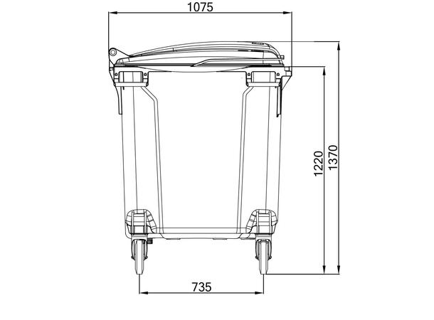 Avfallscontainer 1000 liter 4 hjul