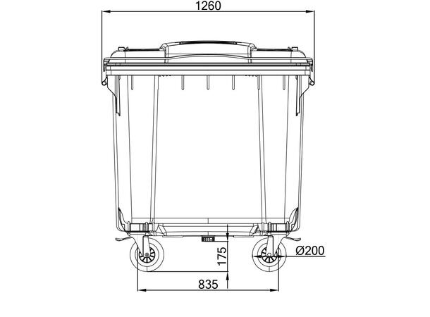 Avfallscontainer 1000 liter 4 hjul
