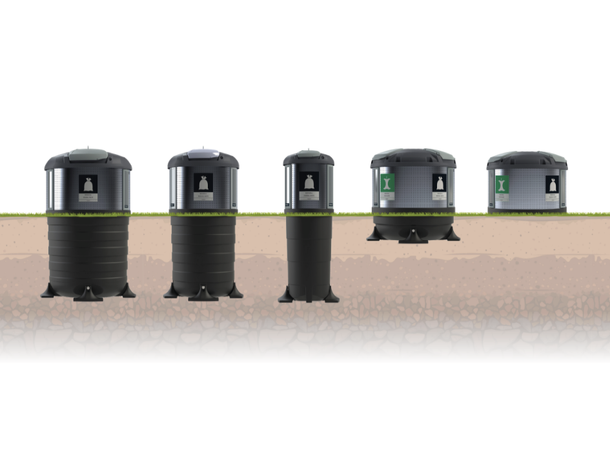 Classic rund modell for avfall under bakken